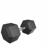 Гантель гексагональная UNIX Fit обрезиненная 20 кг / шт.